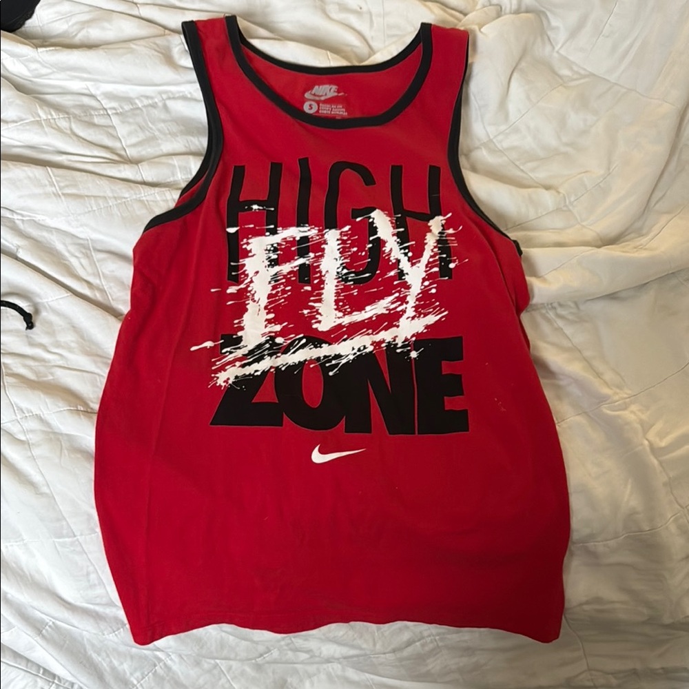 Nike Red and Black 'High Fly Zone' Tank